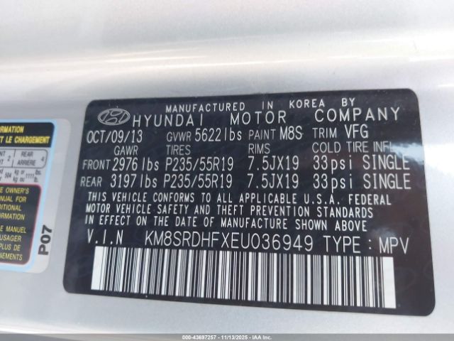 Hyundai SANTA FE Limited Image 3