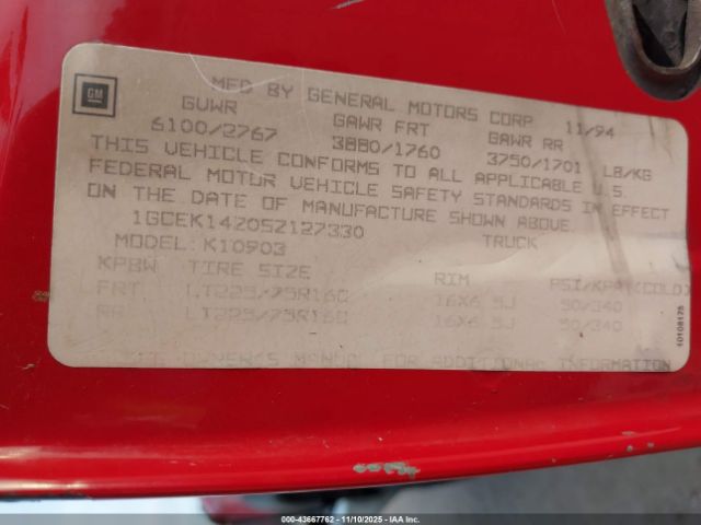 Chevrolet Gmt K1500 Image 4