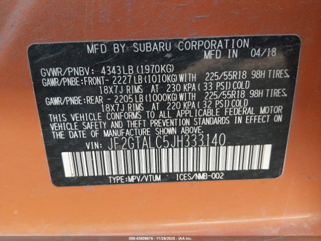 Subaru Crosstrek 2.0i Limited Image 10