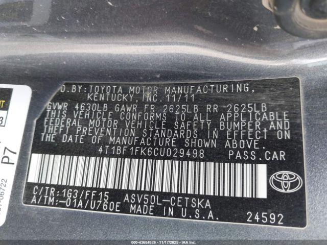 Toyota Camry Se Image 12