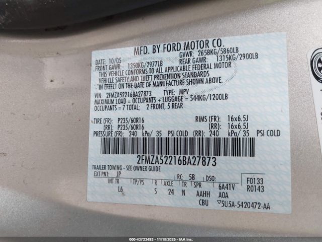 Ford Freestar Sel Image 13