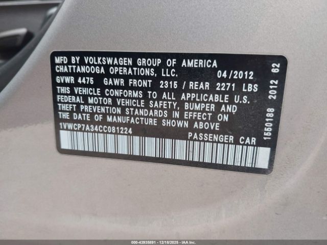 Volkswagen Passat 2.5l Sel Premium Image 13